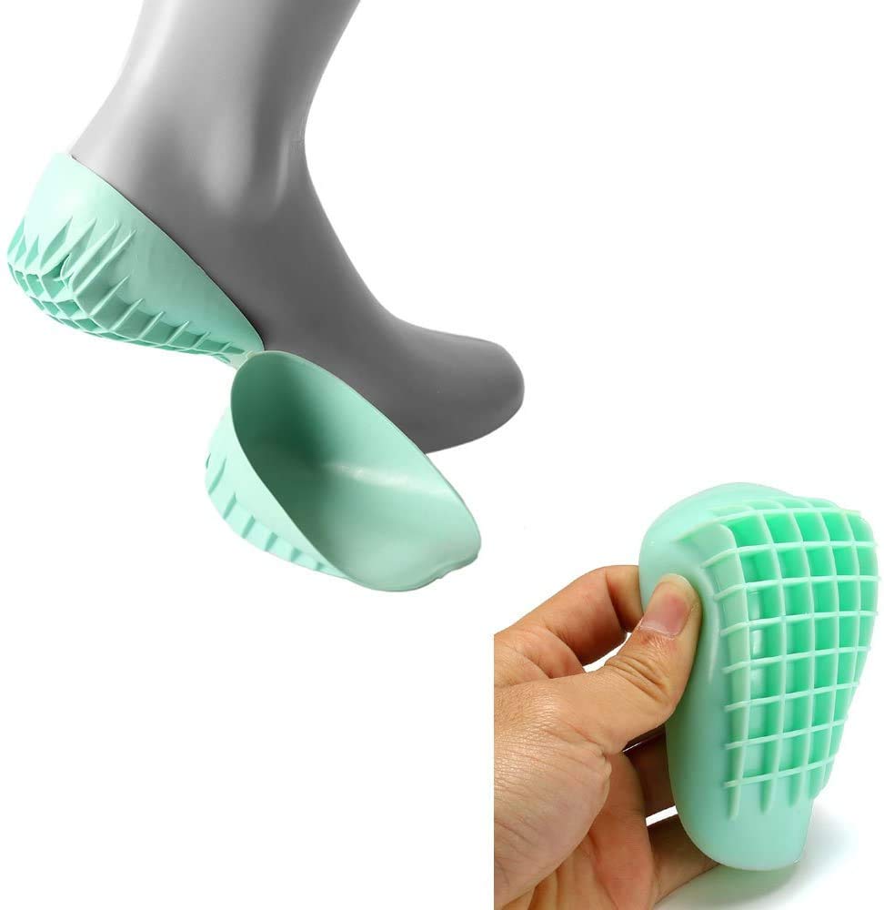 Pedimend™ - 4 paia (8 pezzi) di coppe per tallone in gel resistente per tendinite tibiale posteriore e sport, sollievo dal dolore di Achille | Solette a doppio cuscino per fascite plantare | Supporto