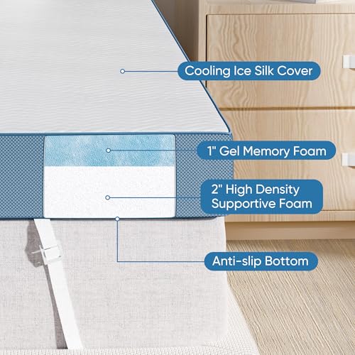 4 Inch Firm Mattress Topper Queen Size, Memory Foam Mattress Topper Extra Support, High-Density Memory Foam Bed Topper for Pain Relief, with Removable Soft Cover, CertiPUR-US Certified