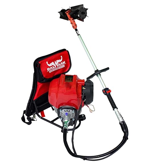 Balwaan BX-50B Brush Cutter 4 Stroke Back pack with 50cc/ 2.1 HP powerful petrol engine with Tiller Attachment and 80T, 3T Blade, Nylon trimmer for Agriculture, Gardening, Lawn Grass Trimming Get Free 500ml Engine Oil Bottle
