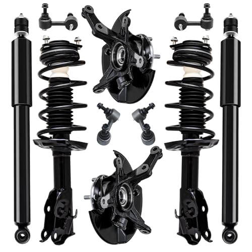 Image of Detroit Axle - Front Steering Knuckles Hubs Struts Rear Sway Bars Shocks Replacement for 2006-2011 Honda Civic 1.8L