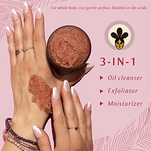 Nopalera Cactus Flower Exfoliant, Hibiscus, Handmade Exfoliating Body And Face Scrub, A 3-In-1 - Cleanser, Exfoliant, And Moisturizer, Vegan, Cruelty-Free, Natural Scent, Dye Free, 6 Oz. (Pack Of 1) #TOP1