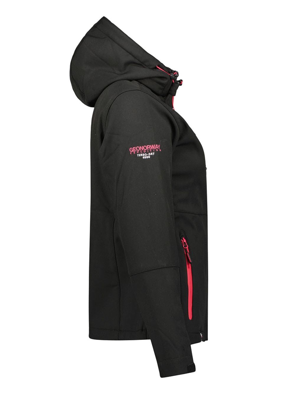 Geographical Norway Touna Lady - Veste Softshell Femme Impermeable - Jacket À Capuche Outdoor - Blouson Coupe Vent Resistant Hiver
