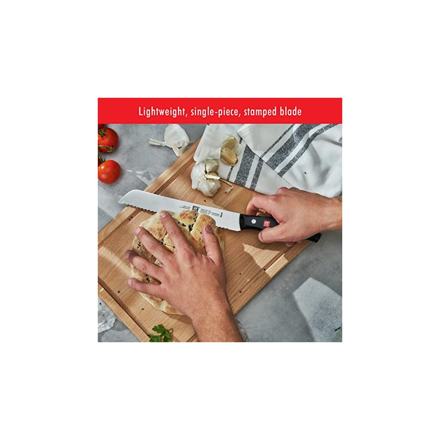 ZWILLING Twin Signature 8-inch Bread Knife, Cake Knife, Razor-Sharp, Made in Company-Owned German Factory with Special Formula Steel perfected for almost 300 Years, Dishwasher Safe,Black