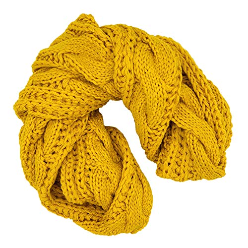 YOUR SMILE - Premium Women Thick Winter Warm Cable Infinity Circle Loop Cowl Scarf3