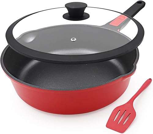 Miniatura 10 de Sartén de 20 cm antiadherente, sartén para tortilla, sartén de chef saludable y no tóxica, sartén para huevos con mango desmontable para todas