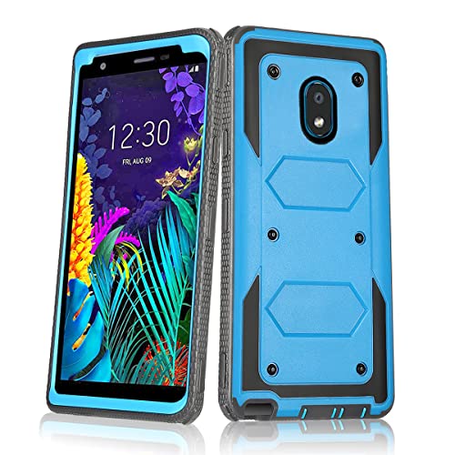 Asuwish Phone Case for LG Aristo 4/Astro 4+ Plus/Tribute Royal X320/Escape Plus/Journey LTE L322DL/K30 2019/Arena 2/X2/Prime 2 Cover Hybrid Shockproof Full Body Heavy Duty Cell K 30 Women Men Blue