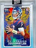 2023 Topps Now C.J. Stroud #CJ2- RC Youngest Rookie QB to Win a Playoff Game in History- 1/13/24- Encased Football Trading Card- 130pt Thick Card Stock- Houston-Art by Tyson Beck- Online Exclusive!