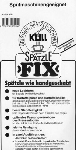 Spätzlepresse Edelstahl SPÄTZLEPRESSE KARTOFFELPRESSE ORIGINAL KULL SPÄTZLE FIX WEINROT ALUMINIUM SPÜLMA Smoothie Maker