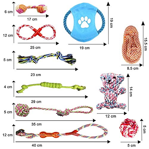 VIROSA-Dog-Rope-Toys-Pack-of-10-Chew-Toys-For-Puppy-Interactive-Toys-For-Dogs-Cotton-Rope-Toys-For-Dogs-Cotton-Toys-For-Puppy-Ideal-for-SmallMediumLarge-Dogs