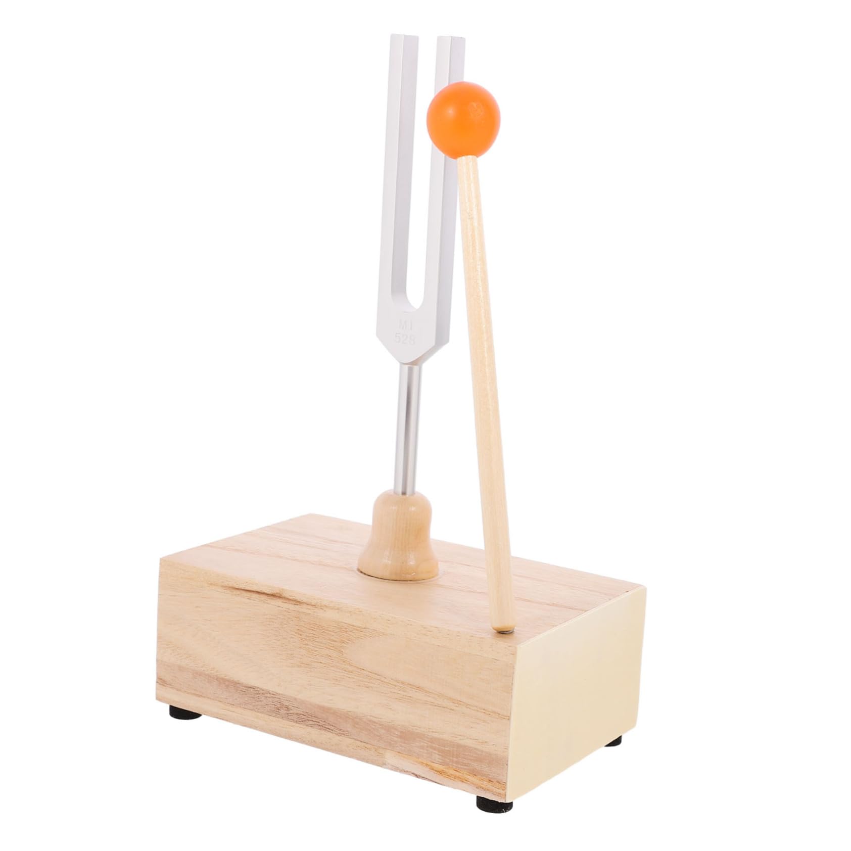 Mikinona 528hz Aluminum Alloy Yoga Tuning Fork Wooden Resonator Box Set Meditation Tool for Healing