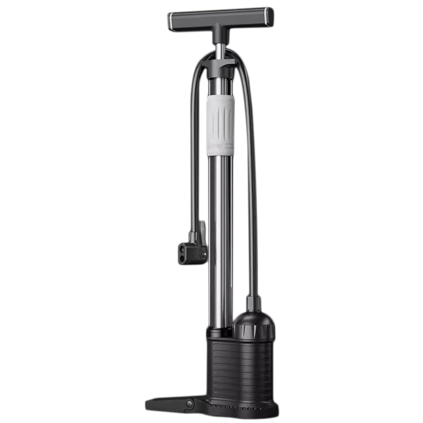Bomba de Bicicleta - Bomba de Piso para Bicicleta - Bomba de Bola - Bomba de Aire de Alta Presión de 200 PSI con Válvula Presta y Schrader para Todas Las Bicicletas y Pelotas Deportivas