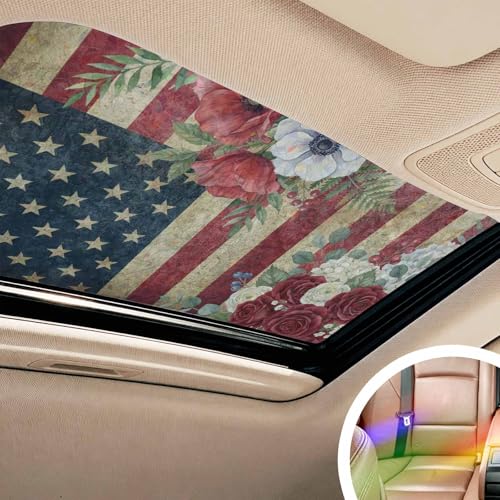 Película para ventana con diseño de bandera floral 17.7" x 78.7" miniatura 6
