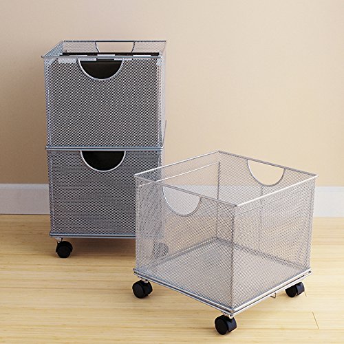 Amazon | Design Ideas 34279-DI メッシュファイルボックス シルバー