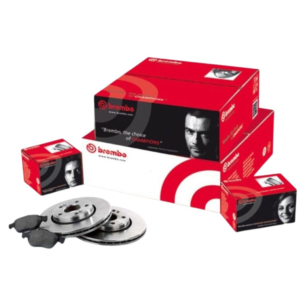 KIT DISCHI FRENO E PASTIGLIE BREMBO COMPATIBILE CON FIAT PANDA 2 169 1.1 1.2 DAL 2003 ANTERIORI