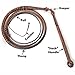 Stockwhip 04 Foot 16 Plaits Kangaroo Hide Leather Equestrian Australian Stock Whip with Leather Belly & Leather Bolster Inside