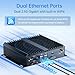 msecore Industrial PC, Fanless Mini Computer with Core i7-8550U, 16G RAM 512G SSD, Dual 2.5G LAN, 6*COM RS232, Support Wake On LAN/Auto Power On, Wi-Fi 6, 1*HDMI 1*VGA, Windows 11 Pro