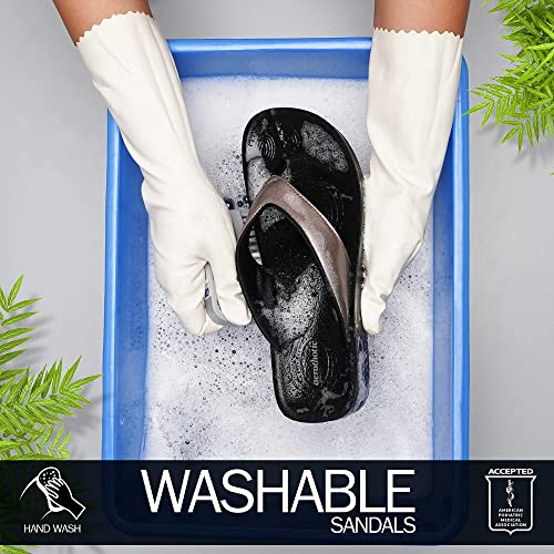 Aerothotic Women's Comfortable Orthotic Flip-Flops Sandal (Us Women 9, Pearly Brown) #TOP4