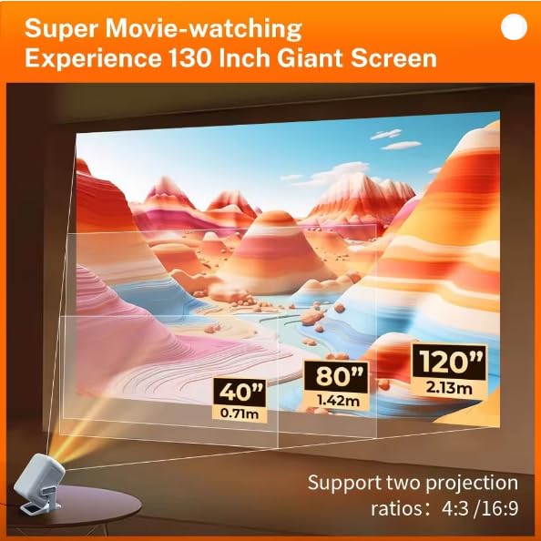 4K Android 11 Proiettore Nativo 1080P 500ANSI X3AQ Dual Wifi6 BT5.2 1920 * 1080P Cinema portatile