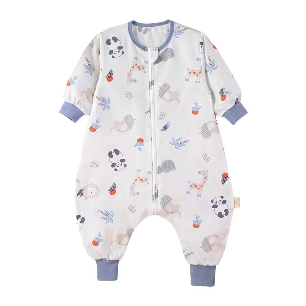 Muslin Original 100% Cotton Sleeping Sack Sleep Bag with Legs Baby Wearable Blankets Long Sleeves 1-4T