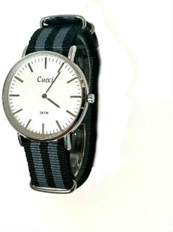 Reloj Cueci 16599 Correa Rayas/NATO Gris y Negro con Esfera ...