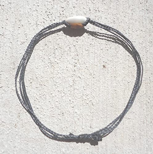 Cowrie Shell Bracelet Or Anklet-Adjustable Waterproof Wax Coated Bangle-Handmade Shell Anklet- Your Choice Of Thread #TOP7