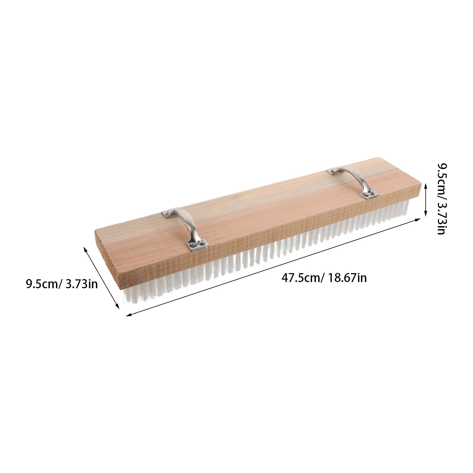 Cepillo para Limpiar Grietas y Ranuras en Elevadores Diseño Ergonómico, Madera y Acero Inoxidable para Limpieza Profunda en Supermercados y Hoteles
