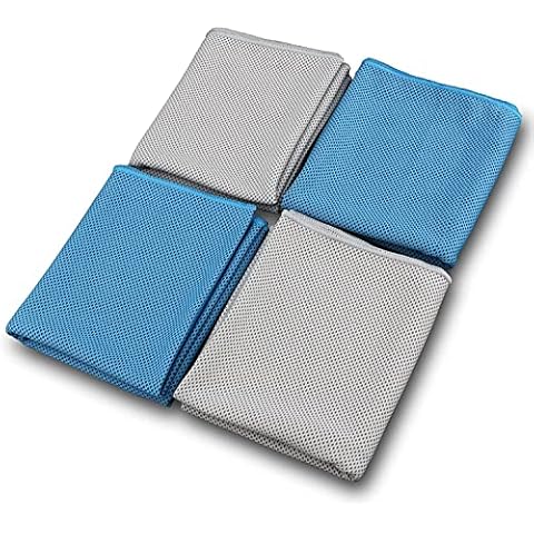 Cooling Towel 4Packs, Ice Towel, Microfiber Towel, Soft Breathable Chilly Towel Stay Cool for Yoga, Sport, Gym, Workout, Camping, Fitness, Running, Workout & More Cover