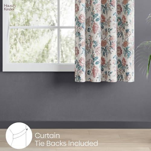 Image of haus & kinder Digital Printed Cotton Window Curtain 5 Feet Long Pack of 1 Window Curtain, 5 Feet Curtain for Window (Canyon Bloom, Multi 130x152 CM)