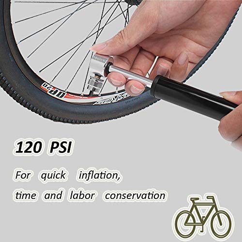 Leeofty Mini bomba de bicicleta Inflação de pneus super rápida Bomba de bicicleta portátil de liga d