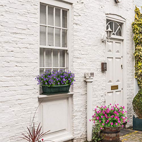 Urstoud Artificial Flowers, Fake Artificial Greenery Uv Resistant No Fade Faux Plastic Plants For Wedding Bridle Bouquet Indoor Outdoor Home Garden Kitchen Office Table Vase 6Pcs (Purple) #TOP4