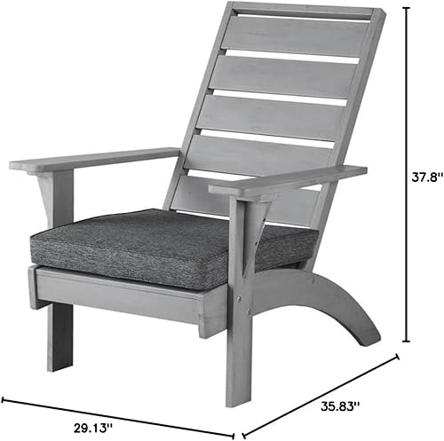 Miniatura 3 de Riverbay Furniture - Silla de exterior con cojín, color gris