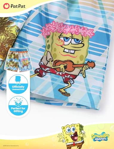 Image of SPONGEBOB SQUAREPANTS Family Matching Swimwear Set, UPF 50+ Quick-Dry Beachwear for Girls,Boys,Women & Men, Multicolor