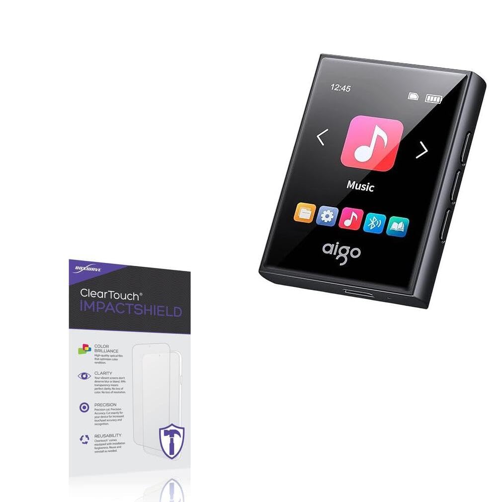 BoxWave Screen Protector Compatible With Aigo M1601 - ClearTouch ImpactShield (2-Pack), Impenetrable Screen Protector Flexible Film