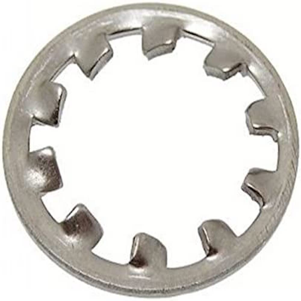 Merriway Silver Bh04112 (20 Pcs) M10 (3/8 Inch) Internal Teeth Shake Proof Lock Washer - Pack Of 20 Pieces