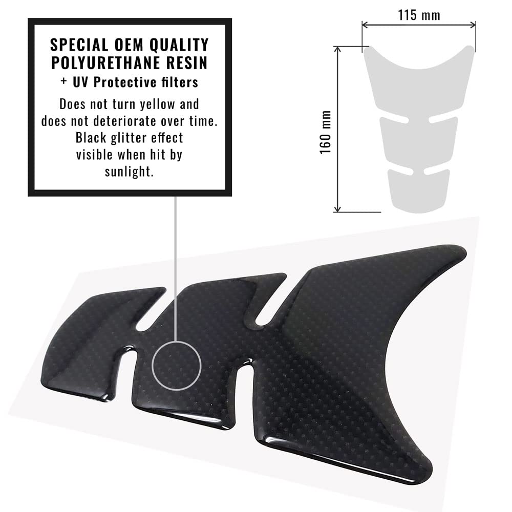 Quattroerre 1886 zbiornik ochronny na motocykl Slim Short 3D, Carbon