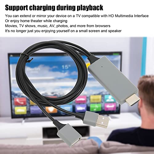 USB to HDMI 1080P Adapter Cable for Android Phone and TV Monitor (Black) - Image 4