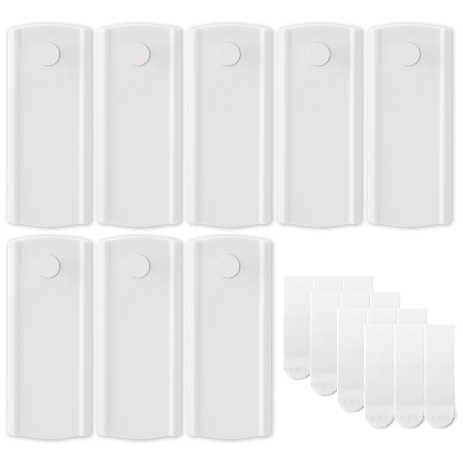 HENGBIRD 8 Piezas Cuelga Cuadros Sin Clavos y 12 Tiras Adhesivas, PVC Gancho Adhesivo Pared Colgar Cuadros Sin Agujeros, Clavos Pared Sin Taladro, Alcayatas Pared para Pósters, Marcos, Espejos