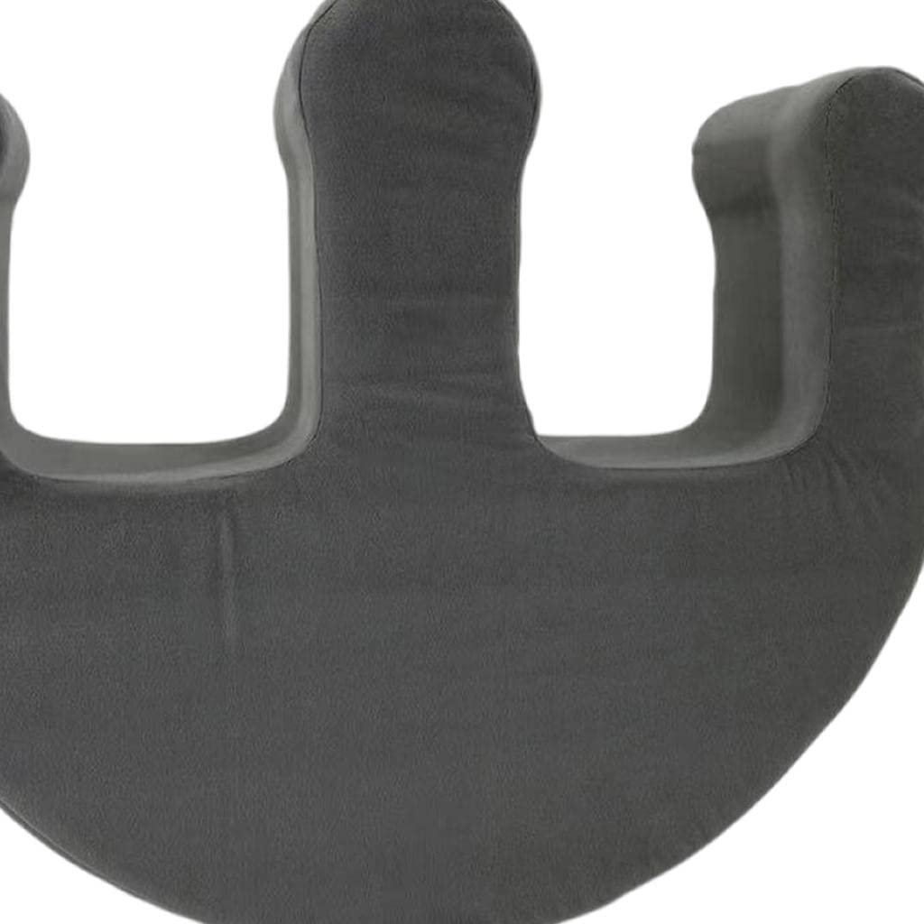 Almohada en U para Pacientes Cojín Asistente para Enfermería de Ancianos Postrados Dispositivo Multifuncional Antiescaras Impermeable Adecuado, Franela Gris