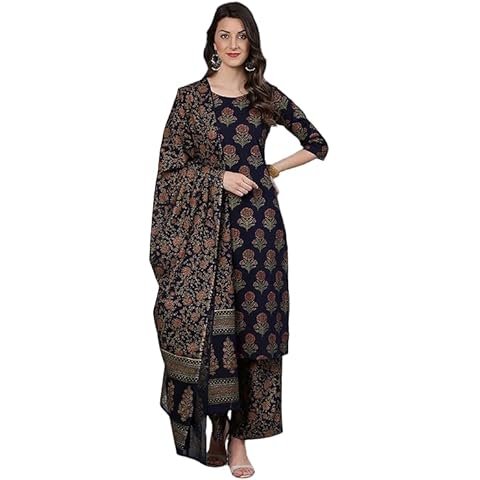 Jaanvi Fashion Women's Floral Cotton Kurti Set Cover