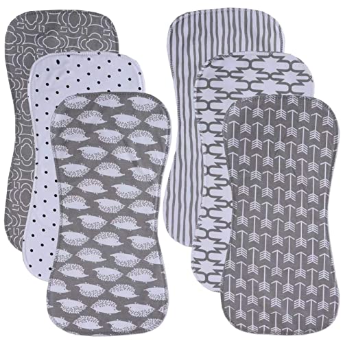 Image of Gelisite 6 Pack Cotton Baby Burp Cloths Extra Absorbent Soft for Baby Boys and Girls
