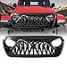 HFDHD Coche Rejillas Frontales de Radiador Parrilla Deportiva Delantera, para Jeep Wrangler JL JT 2018-2021 2022 Parrilla del Parachoques Exterior