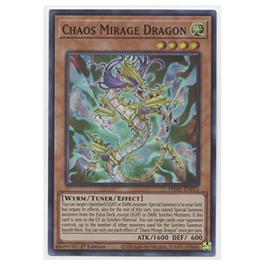Chaos Mirage Dragon - PHHY-EN013 - Super Rare - 1st Edition