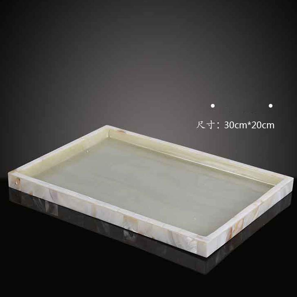 Juego de Accesorios de Baño de Resina Conjunto de Baño con Porta Cepillo de Dientes, 2 Tazas, Dispensador de Jabón Líquido, Jabonera, Concha Blanca,with Tray