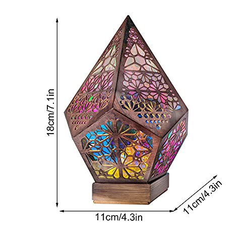 Polar Star Large Floor Lamp - Led Colorful Creative Romantic Diamond Lights - 3D Bohemian Star Projection Lamp Hollow Table Lamps Art Crafts Decorative Lights For Home, Party, Wedding & Christmas #TOP2