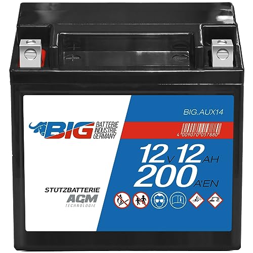 Stützbatterie 12V 12Ah BIG AUX AGM PKW Backup Batterie für A2115410001 & 61217586977