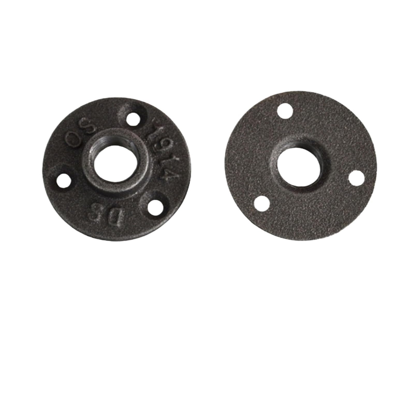 Ozliyy A Type Dn25 1Pc 1/2" 3/4" 1" Thread Iron Pipe Fittings Wall Mount Floor Antique Flange Piece Hardware Tool Cast Flanges(A Type Dn25)