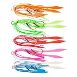 オルルド釣具 タイラバ シリコンスカート 5色セット 夜光 カーリーテール 鯛ラバ スペア Aタイプ qb100168a01n0