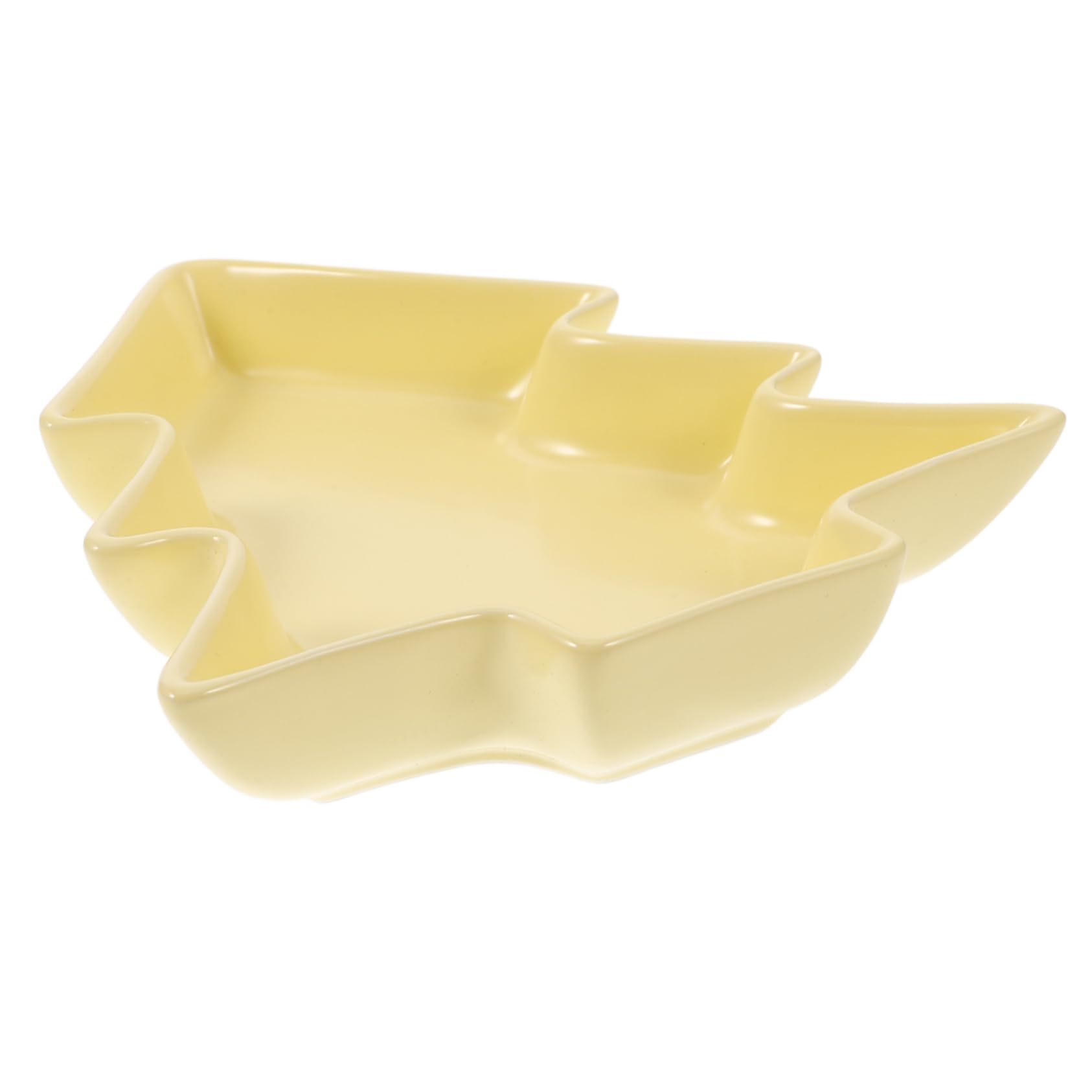 PRETYZOOM Christmas Tree Shaped Porcelain Plate Elegant Snack Dish for Holiday Celebrations Versatile Dessert Platter for Breakfast Lunch and Dinner Easy to Clean Ceramic Tableware