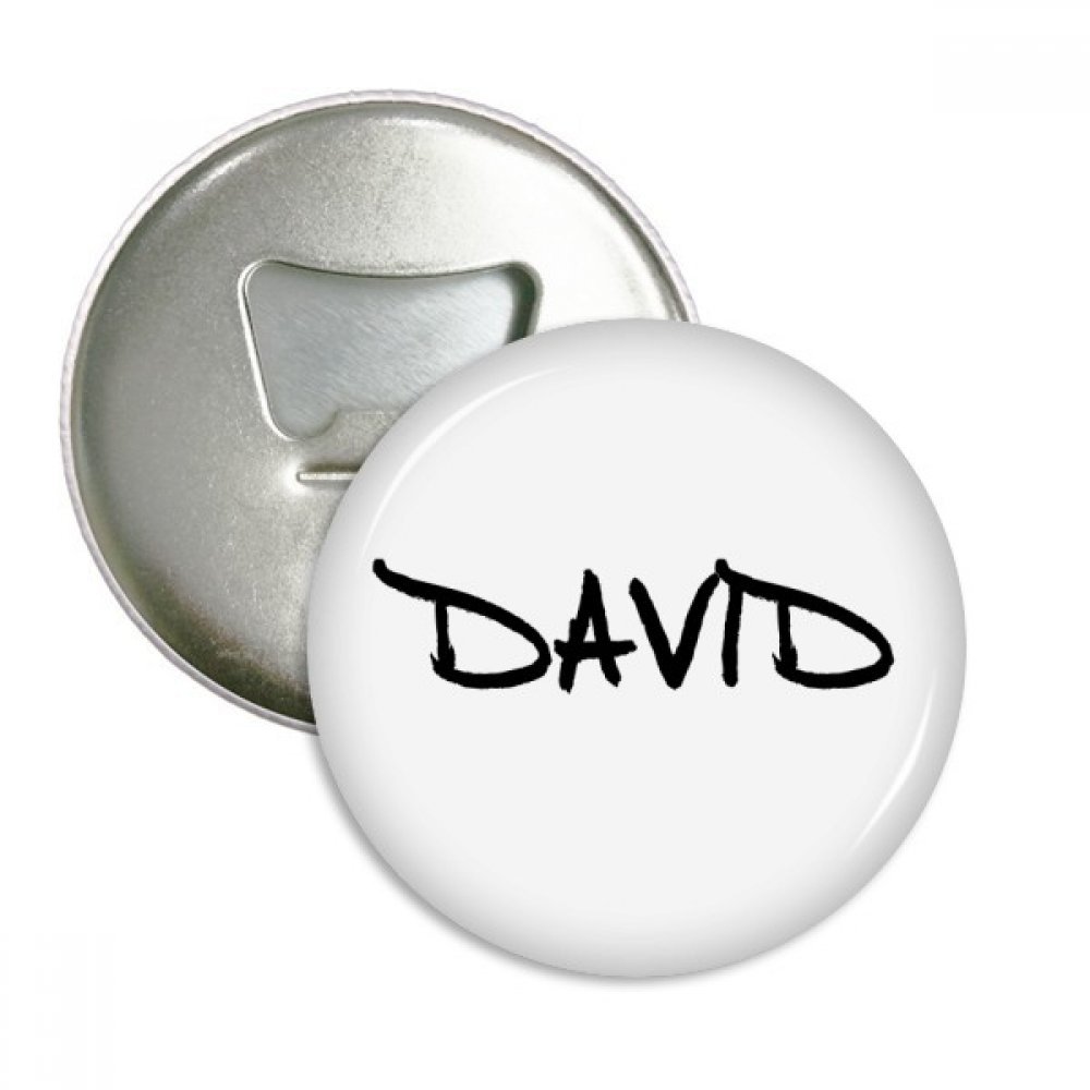 Aimant de réfrigérateur décapsuleur David écriture anglaise pour apéritifs et cuisine