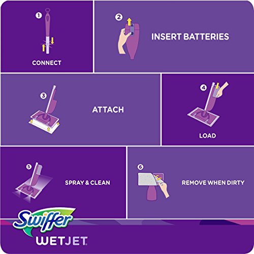 Swiffer WetJet Multi-Purpose and Hardwood Liquid Floor Cleaner Solution Refill, Lavender Vanilla & Comfort, 42.2 fl oz